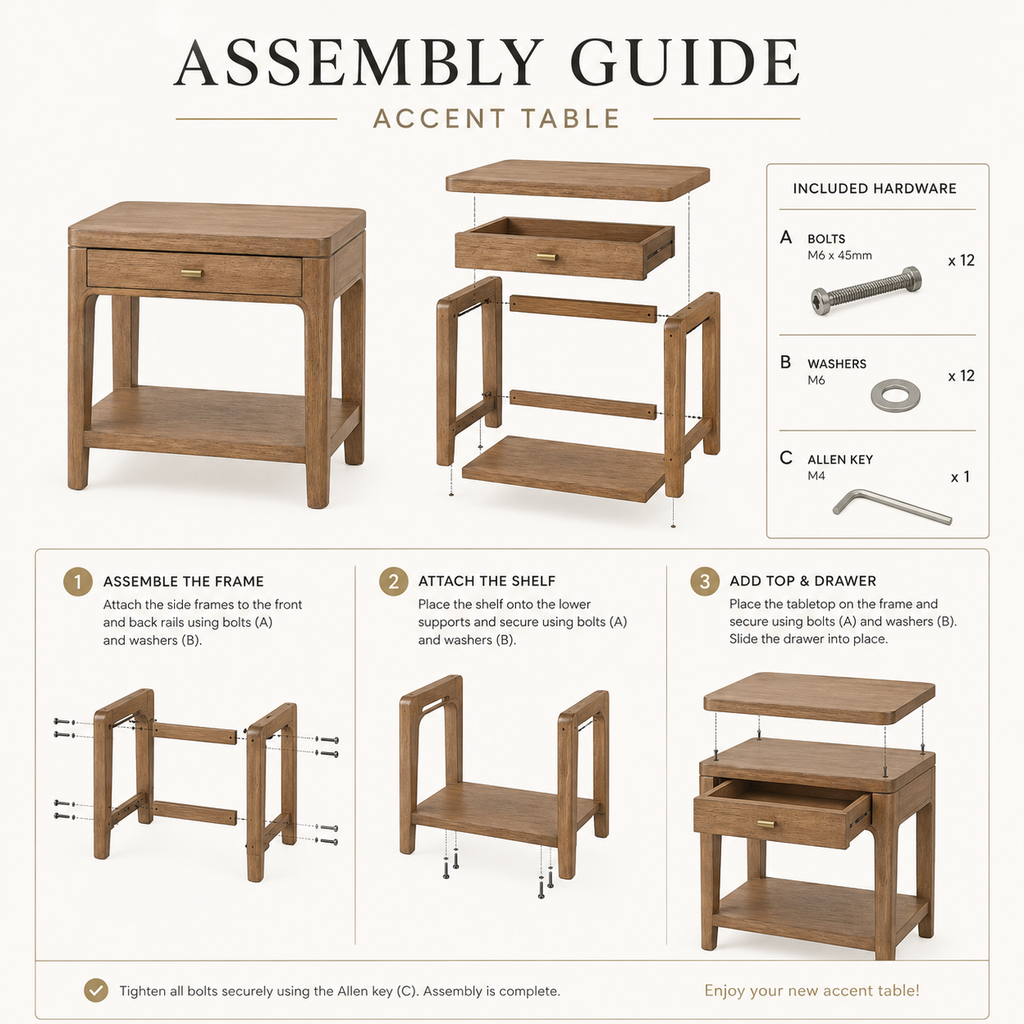 Customizable Accent Table
