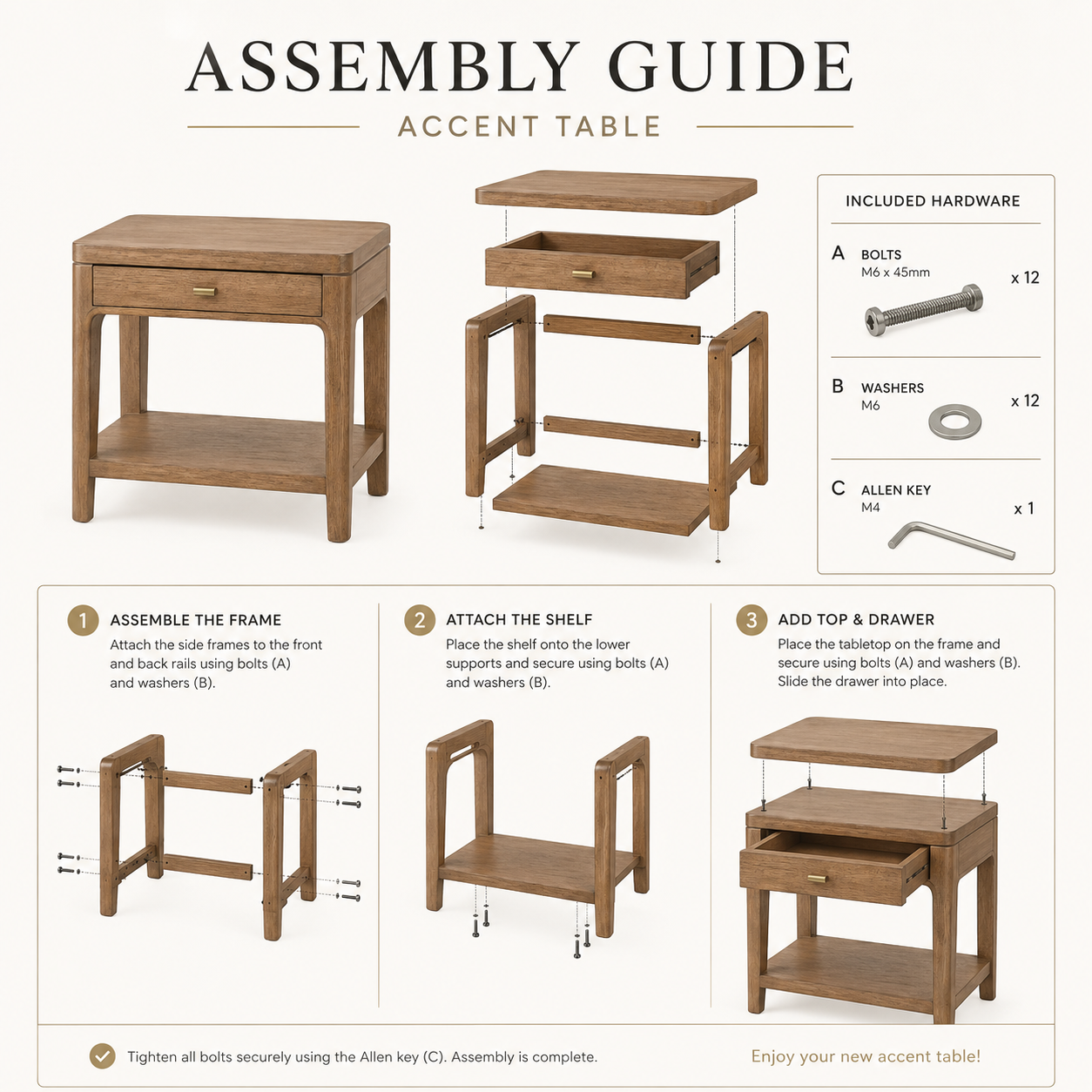 Customizable Accent Table