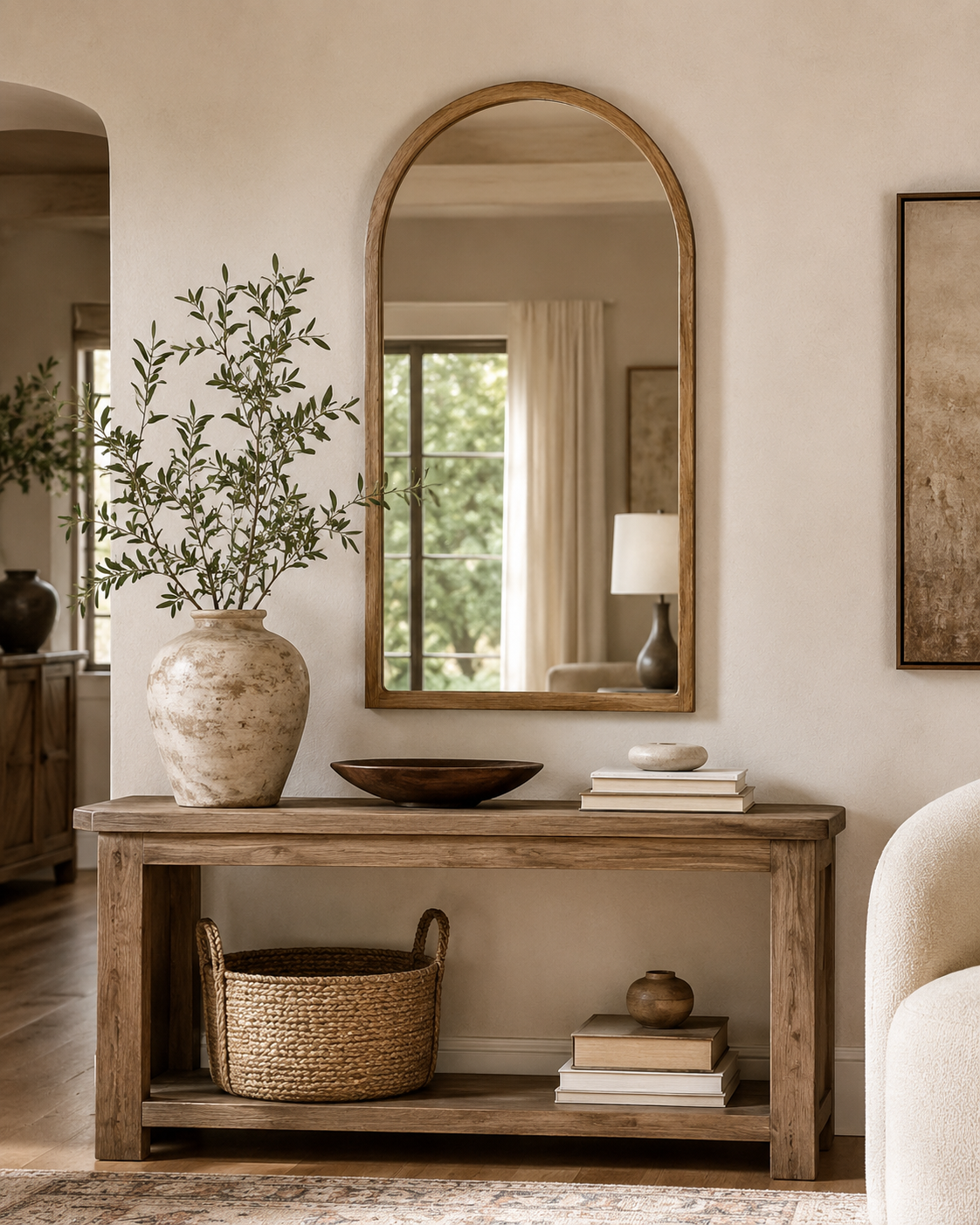 Customizable Arched Wall Mirror
